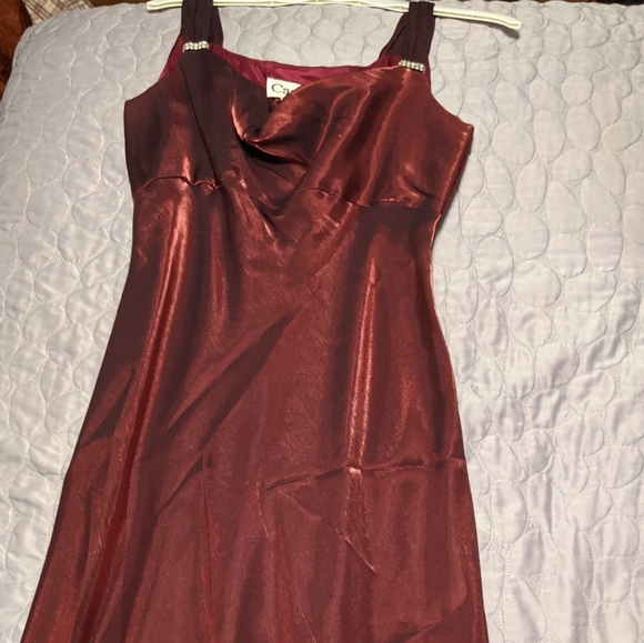 Cachet Vintage Shimmery Red Formal Dress - Picture 4 of 6